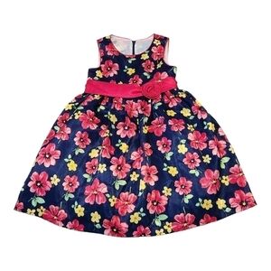 American Princess Toddler Girl's Sleeveless Floral Fancy Dress, 3T